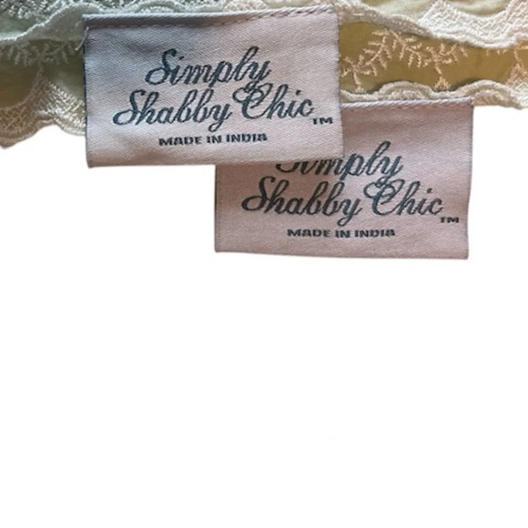 2 Simply Shabby Chic Napkin Placemat Table Cover Hanky Handkerchief Doily Green - Picture 2 of 4